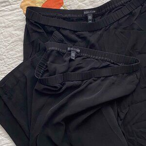 Eileen Fisher washable silk pants georgette size M - TWO pairs!